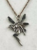 SOLD, Sterling silver Fairy pendant necklace. Pretty! 20" Matinee length.