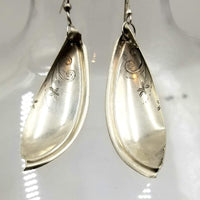 Sterling silver fairy Wing pierced, hook, earrings.