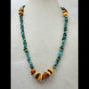 Stunning for any occasion natural turquoise, Baltic amber, and 14kyg rope necklace.