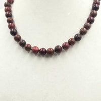 Sterling silver red jasper necklace.