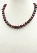 Sterling silver red jasper necklace.