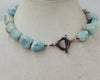 Chunky amazonite nugget choker with sterling silver.