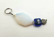 Opalite and art glass Keychain.