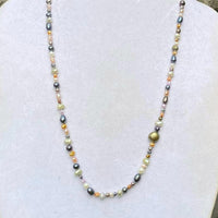 Multicolored freshwater pearl rope.
