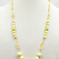 Lemon chrysoprase, citrine, and 14kyg necklace.