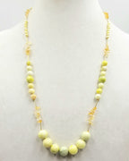 Lemon chrysoprase, citrine, and 14kyg necklace.