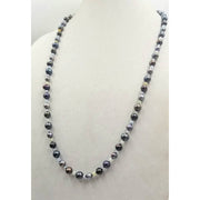 PRICE REDUCED Black pearl, aquamarine, heliodor, Morganite,and 14kyg XL necklace