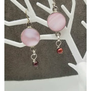 Sterling shell and pearl earrings.