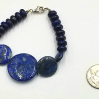 Bold Lapis unisex bracelet, SW style, luxe!