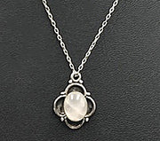 PRICE REDUCED Sterling silver, rose quartz, pendant necklace.