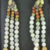 Mult-stones in soft colors make a bold statement. Beautiful Shepard's hood clasp.