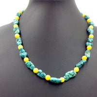 Past Work. Unisex, Kingman, turquoise, prairie agate, with sterling silver clasp. Sold.