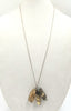 Past Work. Triple jasper charm, long sterling silver necklace. 30" Opera length. Sold.