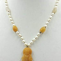 10KYG, jadeite, pearl, & 10KYG necklace on chocolate silk.