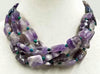 Beautiful, gorgous, & Vegan. Amethyst & Lapis lazuli statement necklace! 17"-20" length.