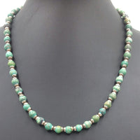 SOLD, Sterling silver turquoise toggle clasp necklace. ﻿