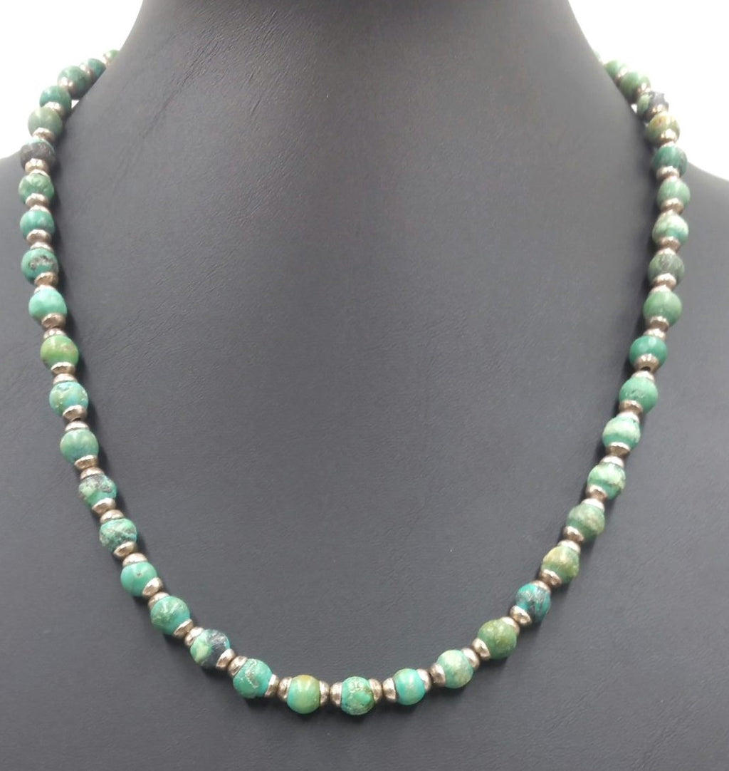 SOLD, Sterling silver turquoise toggle clasp necklace. ﻿