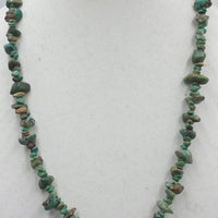 Vegan. Vintage and NOS Nevada & Royston Turquoise necklace with sterling silver accents and clasp.