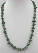 Vegan. Vintage and NOS Nevada & Royston Turquoise necklace with sterling silver accents and clasp.