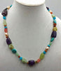 SOLD. Brightly colored celebration of spring, multi-stone necklace.