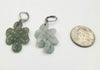 Past Work. Pair sterling silver jadeite longevity symbol earrings. Sold
