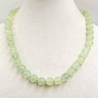 Past Work. Serpentine and sterling silver necklace on hand-knotted sky blue silk. 23.25" Length. Sold.