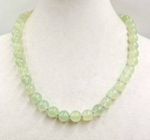 Past Work. Serpentine and sterling silver necklace on hand-knotted sky blue silk. 23.25" Length. Sold.
