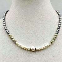 Past Work.. Addjustable sterling silver ombre freshwater cultured pearl necklace. 17.5-19.25" Princess leng th. SOLD