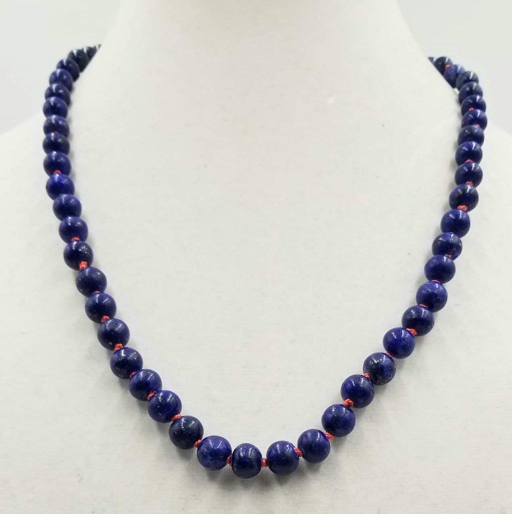 Vintage lapis necklace with Chinese silver clasp.