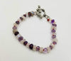 Faceted moonstone & amethyst bracelet, with sterling silver toggle.  6.25"