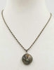 Past Work. Unisex, sterling silver, terrarium agate pendant necklace. 17" Length. Sold