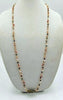 Multi-color pearls & Indian agates, with sterling silver clasp. 39" Rope length.