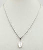 A pretty Sterling Silver chain with Mother of Pearl pendant.  20" length.