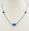 Unisex sterling and turquoise necklace. 19" Length Perfect for that special man.