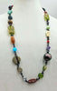 Bold and beautiful. Multi-color, multi-stone, rope necklace.