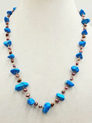 Past Work. Imperial jasper & cranberry pearls, sterling silver vermeil, hand-knotted with light pink silk.  23.5" length. Sold.