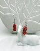 Sterling silver & red coral earrings. Very cute!