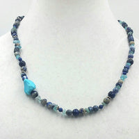 Past Work. Adjustable multi-stone % sterling silver necklace. Sold