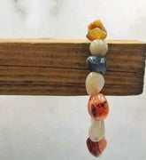 Vegan-wear. Sterling silver, vintage agate bracelet.  7" length.