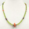 Get ready to awaken spring. Sterling silver, peridot, agate, citrine, labradorite, and coral necklace. 21.75" length.