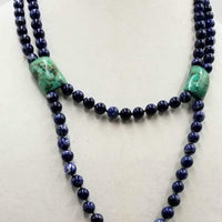 PRICE REDUCED Gorgeous 2-strand necklace with sodalite, Baltic amber & turquoise stones & 14KYG.   20" and 26" length.